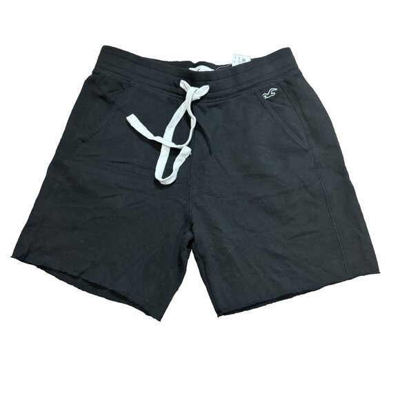 Hollister Men's Black Fleece Drawstring Casual Shorts Size Small - Picture 1 of 6